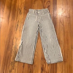 GYMBOREE high waist wide leg striped pants/denim